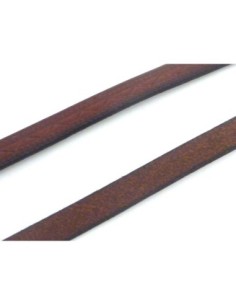 R-1cm de Cordon cuir plat 8mm travaillé de couleur marron... 2