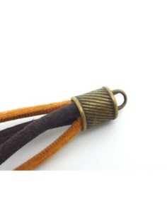 R-4 Embouts pour cordon de 8mm en métal de couleur bronze 2