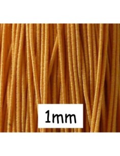 Cordon élastique 1mm de couleur orange moutarde