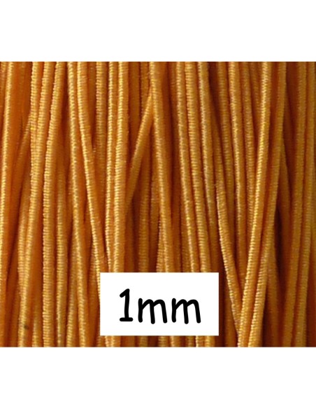 Cordon élastique 1mm de couleur orange moutarde