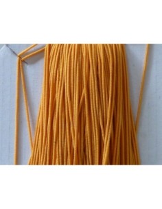 Cordon élastique 1mm de couleur orange moutarde 2
