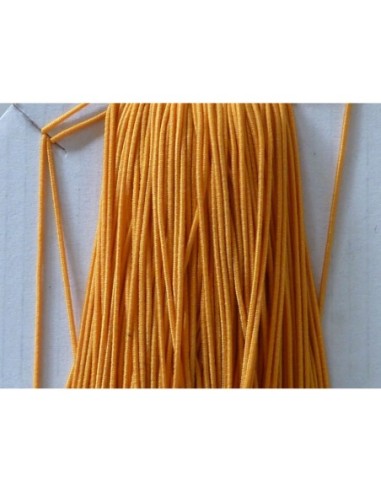 Cordon élastique 1mm de couleur orange moutarde
