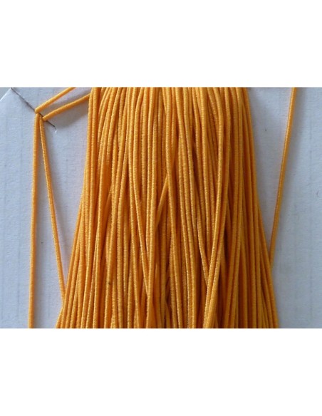 Cordon élastique 1mm de couleur orange moutarde