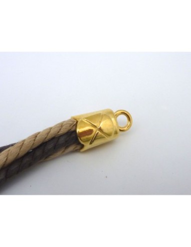 Embouts pour cordon, cache nœud, fermoir en métal doré style cloche