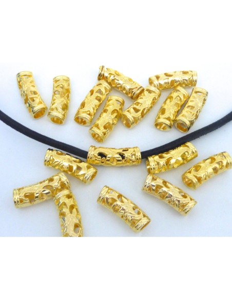 Perle metal dore tube