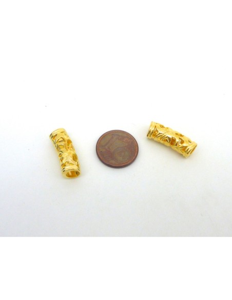 Perle metal dore tube