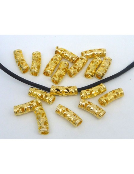 Perle metal dore tube