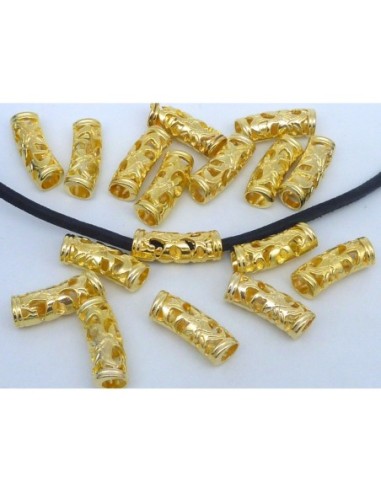 Perle metal dore tube