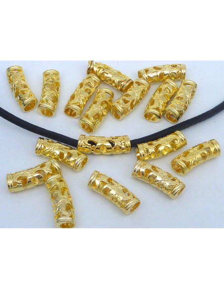 Perle metal dore tube