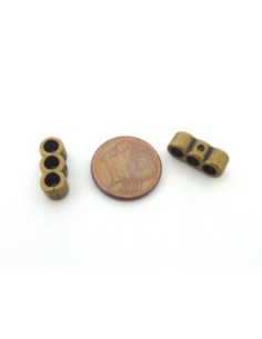 Perle connecteur multi rangs bronze en métal 2