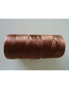 5 m de fil, cordon nylon marron brillant 0,8mm