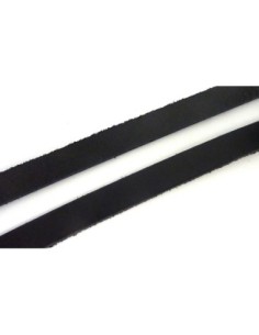 Lanière cuir plat largeur 10mm x 1,7mm de couleur noir - Cuir véritable origine europe 2