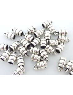 Embout argenté pour cordon cuir de 3,5mm