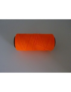 Fil polyester ciré de couleur orange fluo 0,8mm 2