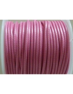 6m Cordon polyester enduit 1,5mm souple imitation cuir couleur rose bonbon