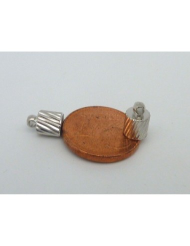 R-Fermoir aimanté tube strié effet brillant 5mm...