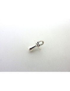 20 Breloques tétine 13,3mm en métal argenté