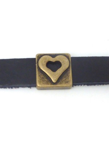 Slide carré pour lanière cuir 10mm