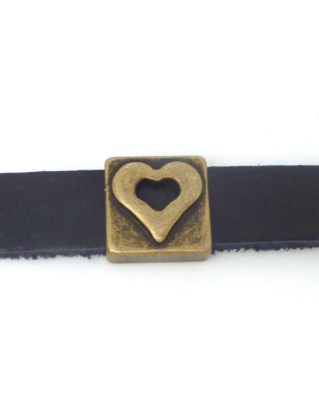 Slide carré pour lanière cuir 10mm