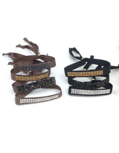 Bracelet strass noir et microbille à faire soi même