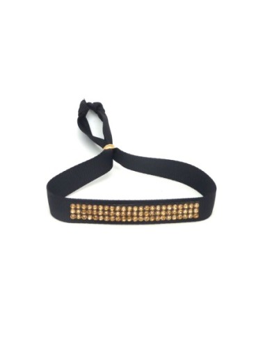 Kit de création Bracelet Strass doré et ruban...