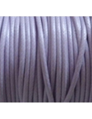 6m Cordon polyester enduit 1,6mm souple imitation cuir de couleur parme