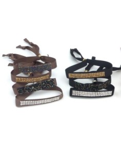 Kit de création Bracelet Strass doré et ruban fauve... 2