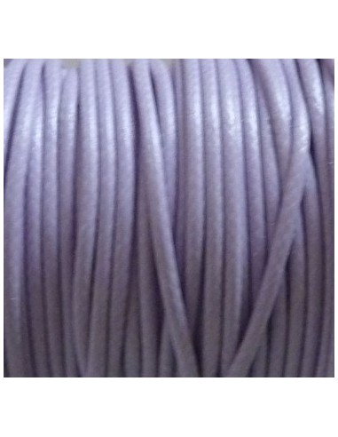 6m Cordon polyester enduit 1,6mm souple imitation cuir de couleur parme