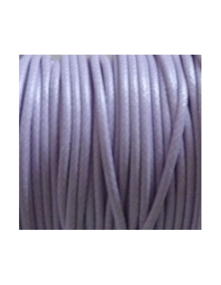 6m Cordon polyester enduit 1,6mm souple imitation cuir de couleur parme