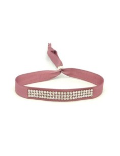 R-Kit de création Bracelet Strass et ruban vieux rose...