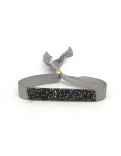 Kit de création Bracelet ruban gris clair ajustable et...