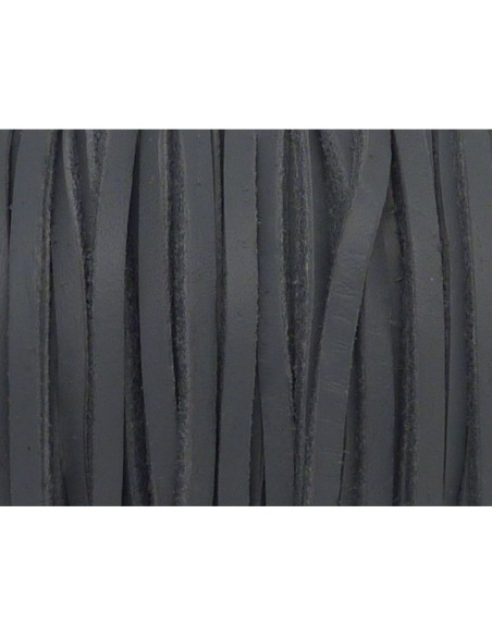 R-1m Cuir carré 3,3mm de couleur gris CUIR VERITABLE
