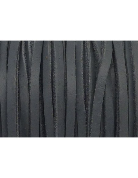 R-1m Cuir carré 3,3mm de couleur gris CUIR VERITABLE