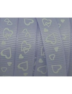 R-5m Ruban fantaisie 10mm coeur blanc sur fond parme 2