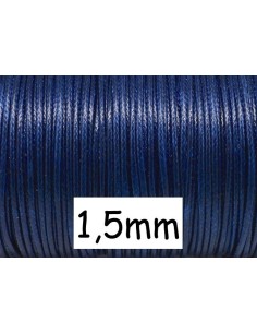 cordon enduit 1,5mm bleu marine