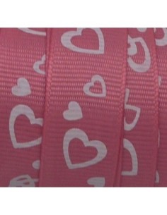 Ruban galon 15mm motif coeur pas cher