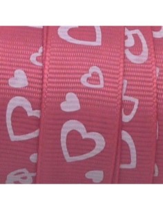 Ruban galon 15mm motif coeur pas cher 2