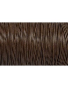 5m de Cordon polyester enduit 1mm souple marron fauve brillant
