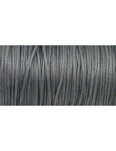 5m Cordon polyester enduit souple 1,5mm imitation cuir gris argenté