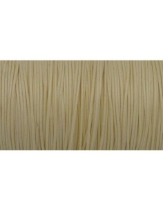 5m de Cordon polyester enduit 1mm souple blanc cassé brillant