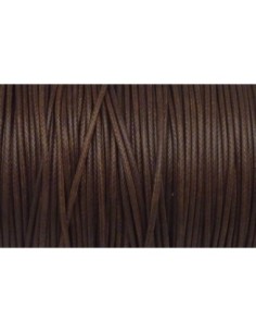Cordon polyester enduit souple 1,5mm imitation cuir marron noisette