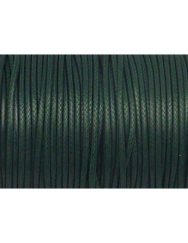 Cordon polyester enduit souple 1,5mm imitation cuir vert bouteille