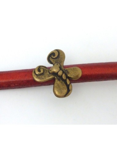 Perle passant papillon 23,5mm en métal de...