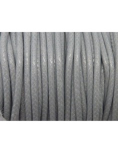 6m Cordon polyester enduit 1,6mm souple imitation cuir couleur gris clair 2