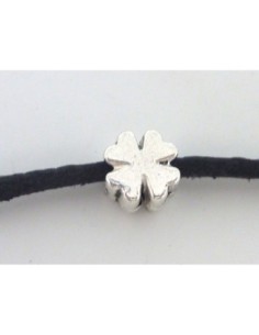 Perle metal à gros trou trèfle 2