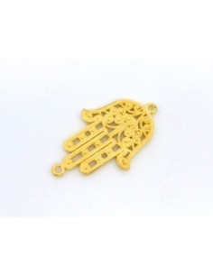 Grande Perle connecteur main de fatma 46,2mm en métal doré