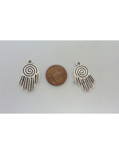 5 Breloques pendentif, main de Fatma 25mm en...