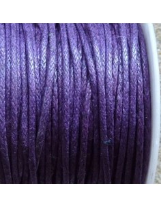 Coton ciré 1mm violet pour création bijoux 2