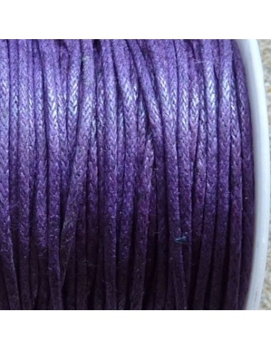 Fil ciré 1mm violet pour création bijoux