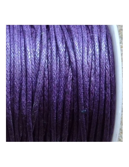 Fil ciré 1mm violet pour création bijoux